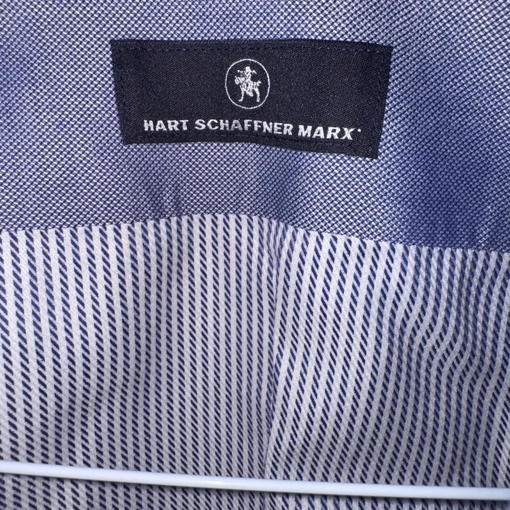 Hart Schaffner Marx Men's Blue Striped Shirt